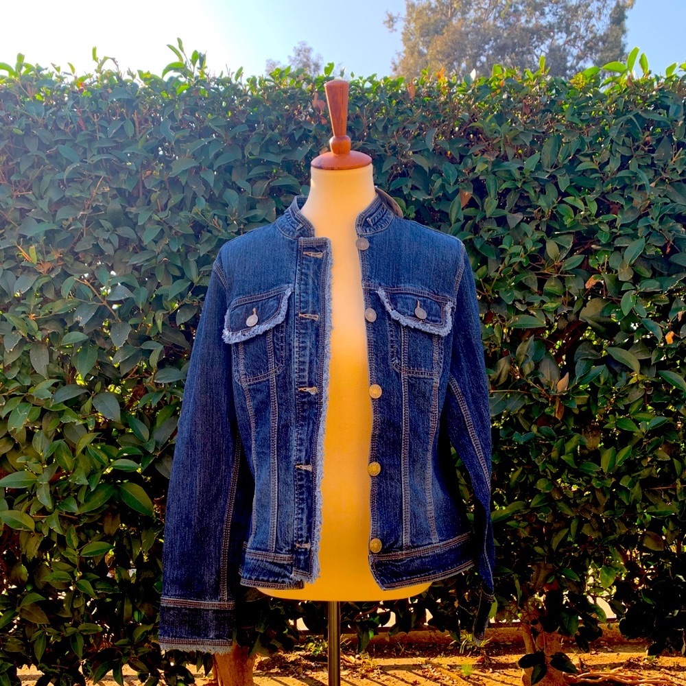 Nwt Denim Button Jacket